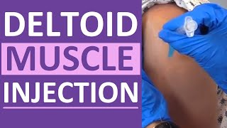 Z track technique for Intra Mascular IM Injection Deltoid muscles demonstration Patient expression [upl. by Joashus745]