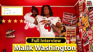 EXCLUSIVE 1on1 with star Maryland QB commit Malik Washington [upl. by Hailee976]