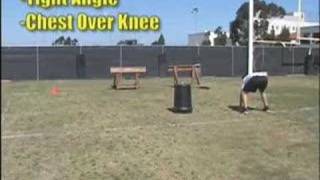 Football Drills For OLine  Pulling [upl. by Kcirdef]