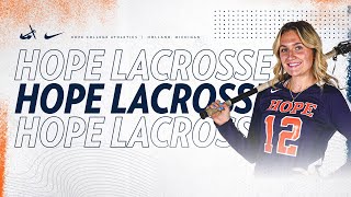 Hope vs Alma  Womens Lacrosse 4324  NCAA D3 Lacrosse  MIAA Lacrosse [upl. by Stevy]