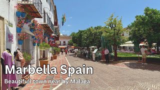 Marbella City center in June 2024Most beautiful place costa del sol walkthroughmarbelladowntown [upl. by Nileve701]