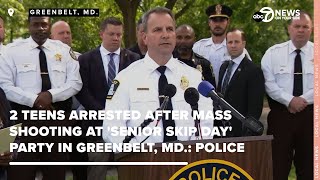 2 teens arrested after mass shooting at senior skip day party in Greenbelt Md Police [upl. by Ennobe]