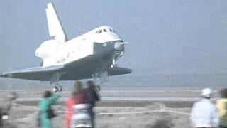 Shuttle Enterprise bouncing during its last landing Oct 26 1977 [upl. by Esbensen40]