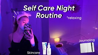 SELF CARE NIGHT ROUTINE  skincare journaling chill  relaxing ♡ [upl. by Billat]