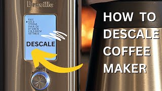 How To Descale Breville Precision Coffee Brewer  Vinegar or Descaler Solution [upl. by Kellen]