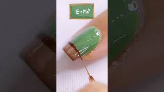 Create green chalkboard nail art 📝💅 shorts diy foryou nailart [upl. by Arnaldo]