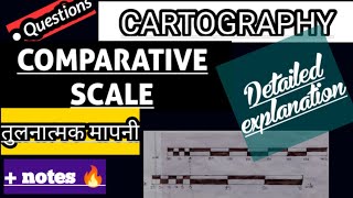 CARTOGRAPHYCOMPARATIVE SCALE PART  1CARTOGRAPHY PRACTICALDETAILED EXPLANATION WITH NOTES [upl. by Elleuqram]