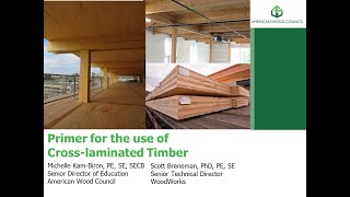 Primer for the Use of CrossLaminated Timber [upl. by Suirtimed698]