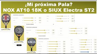 ¿Mi próxima pala ¿NOX AT10 18K o SIUX Electra ST2 [upl. by Ailec]