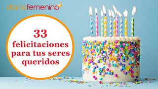 33 frases bonitas de cumpleaños felicitaciones para tu pareja familia amigos… 🎉 [upl. by Schaaff]