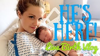 HES HERE  Live Emotional Birth Vlog  92116 [upl. by Bonnette]