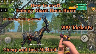 Energy Giant Horn Horn All Recipes explained Last Island Of Survival [upl. by Sexela]