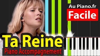 Ta reine Angèle piano accompagnement Karaoke Lyrics [upl. by Akitan]