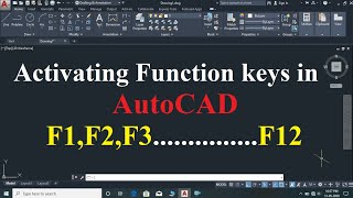 Activating function keys in AutoCAD AutoCAD tutorial [upl. by Ariom]