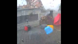 Intense Winds Rip Roof off New Zealand Home [upl. by Enirol792]