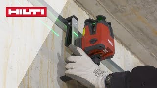 HOW TO use the HILTI PM 40MG Green multiline laser to level suspended ceilings [upl. by Ahael]