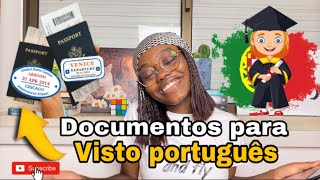 Documentos necessários para visto de estudantes Portugal 🇵🇹 [upl. by Rebmeced66]