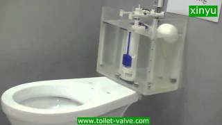 Auto Flusher Toilet Tank half flush wwwtoiletvalvecom [upl. by Ahsinyd474]