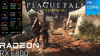 A Plague Tale Requiem Game FSR Test on Rx6800  FSR  Ray Tracing  I5 11400 [upl. by Nnylarac]