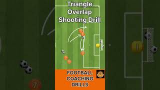 Triangle overlap Shooting Drill  FootballSoccer footballdrills soccertraining passingdrill U8 [upl. by Gnehs]