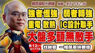 812 強者恆強，弱者轉強！重電、 散熱、 IC設計聯手，大盤多頭無敵手！ 電洽0277012123 [upl. by Libbna]