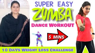 5 Mins Easy Weight Loss Zumba Dance Workout for Beginners at Home  Easy Home Workout to Lose Weight [upl. by Oned343]