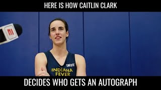 Caitlin Clark Reveals Who Gets Autographs caitlinclark [upl. by Reich]