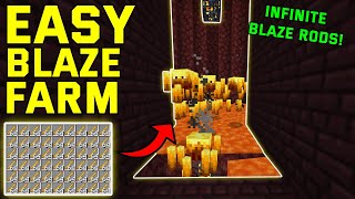 EASIEST Blaze Farm Farm Minecraft 121 BedrockMcpePs4Xbox [upl. by Byrle]