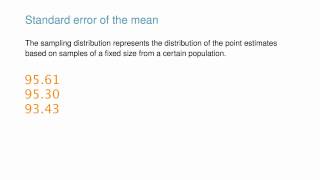 Variability in Point Estimates eg the Sample Mean [upl. by Holmun]