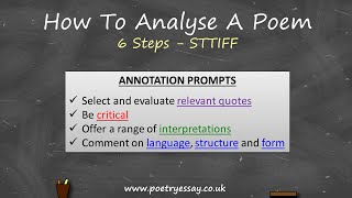 How To Analyse A Poem [upl. by Joshua100]