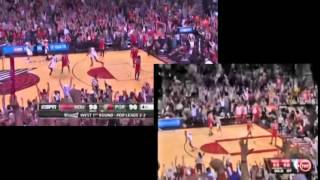 SideBySide Damian Lillard and Brandon Roy Buzzer Beaters Over Rockets [upl. by Annaegroeg]