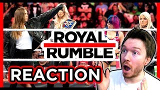 WWE WOMENS ROYAL RUMBLE REACTIONS RONDA ROUSEY DEBUT [upl. by Gray]