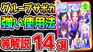 【ウマ娘】グループサポカ 強い使い方など解説１４選！性能金スキル日本一のウマ娘使い方ステータス etc 詳細解説！【のっちんTV ウマ娘プリティーダービー うまむすめ アプデ メジロブライト】 [upl. by Lalaj]