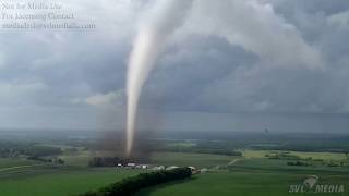 AshbyDalton MN EF4 Tornado Chase  Watch how a Tornado Forms Tornado Drone Video July 8th 2020 [upl. by Aicile609]