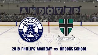 2019 Phillips Academy Andover Hockey vs Brooks School [upl. by Shulins]