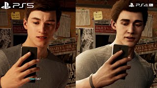 Marvels SpiderMan Remastered  PS4 Pro VS PS5  4K Graphics Comparison  Early Gameplay [upl. by Naggem958]