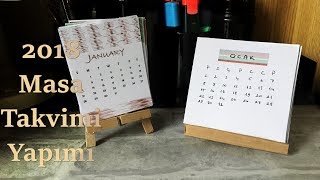 2018 Kolay Takvim Yapımı  DIY Calendar [upl. by Owiat531]