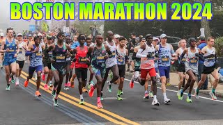 BOSTON MARATHON 2024 FULL RACE  Maratona de Boston  Full HD [upl. by Anirpas535]