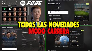 Todas las Novedades de Modo Carrera FC 25 [upl. by Arymahs]