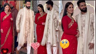 Pregnant Katrina Kaif first pregnant appearance with Vicky Kaushal at Anant Ambani Radhika wedding [upl. by Enihpesoj]