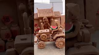 বিড়ি না খেয়ে ফল খাও😱 woodworking art skill wood mini wood toy hand craft ideas shorts​ facts [upl. by Maharba]