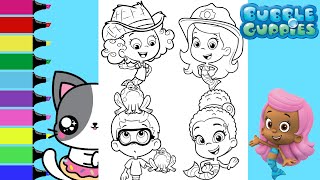 Bubble Guppies Coloring Book Compilation Nonny Deema Molly Goby Gil Coloring Book  Sprinkled Donuts [upl. by Kcirrek]