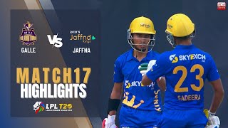 Galle Gladiators vs Jaffna Kings  Full Match Highlights  LPL 2022  Match 17 [upl. by Zapot]