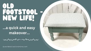 A Quick Footstool Makeover [upl. by Clemens604]