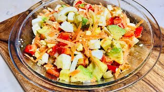 Avocado Egg Carrot SaladHealthy Salad Recipes [upl. by Clements]