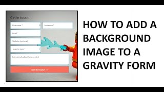 How to add a background image to a WordPress DIV and Gravity Forms [upl. by Uamak]