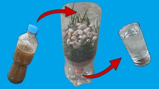 How to build simple water sand filter from home stuffs [upl. by Ahtis]