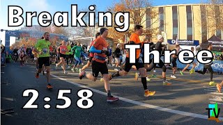 Breaking Three  Sub three hour marathon and Boston qualifier at the Manchester City Marathon 2023 [upl. by Grega969]