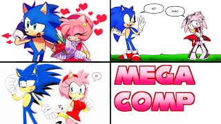 1 FULL HOUR of Sonamy  Sonic x Amy Comic Dub Compilation [upl. by Kampmann]