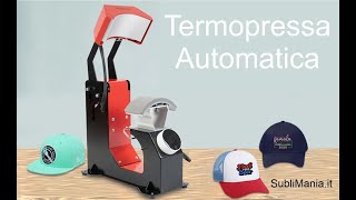 TERMOPRESSA AUTOMATICA PER CAPPELLI FREESUB [upl. by Jarrow]